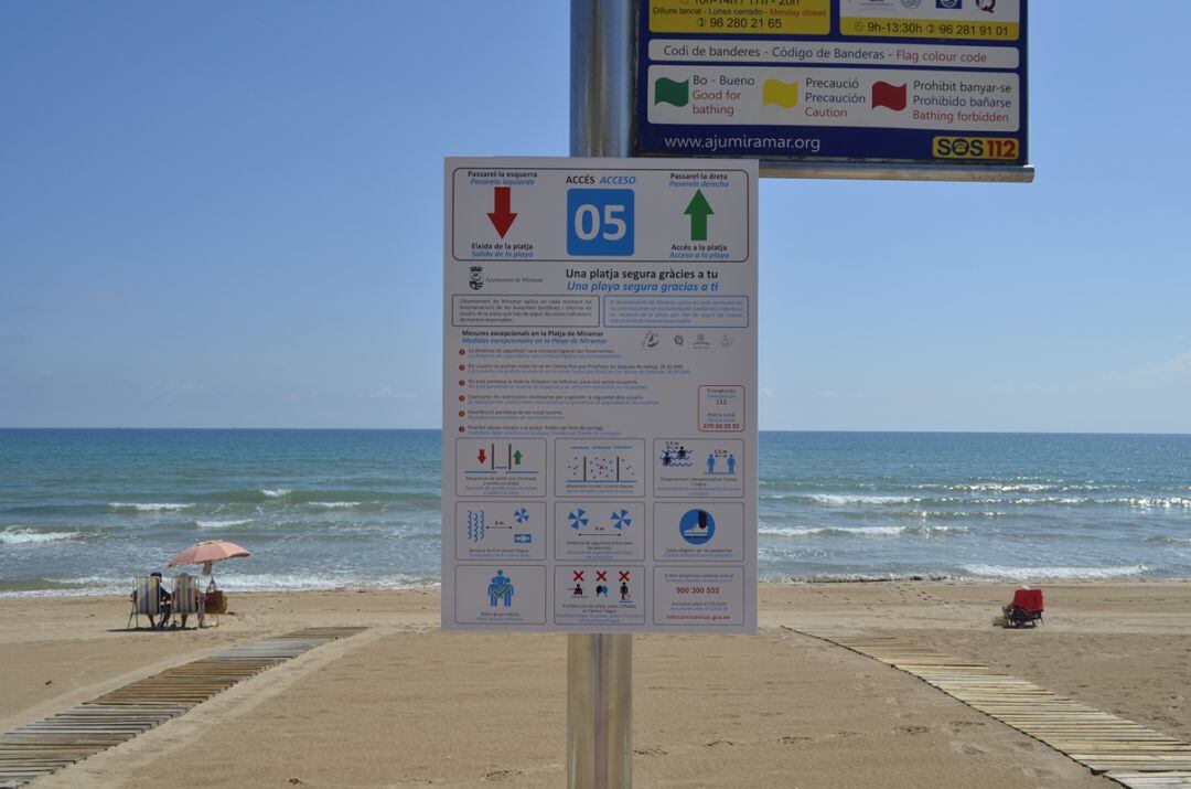 Nuevas medidas de seguridad en la playa de Miramar