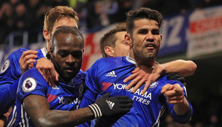 Diego Costa celebra un gol en Stamford Bridge