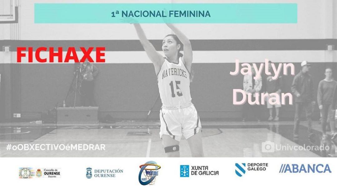 La Norteamericana, Jaylyn Duran, cuarto fichaje del equipo del Carmelitas Ourense