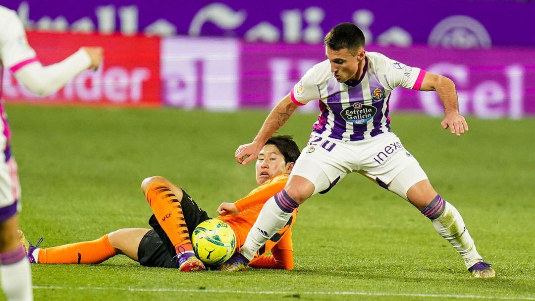 Fede San Emeterio durante un partido con la camiseta del Valladolid