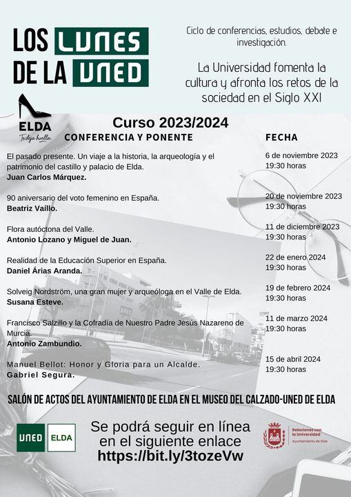 El ciclo de conferencias cuenta con tres ponentes locales: J. Carlos Márquez, Gabriel Segura y Susana Esteve.