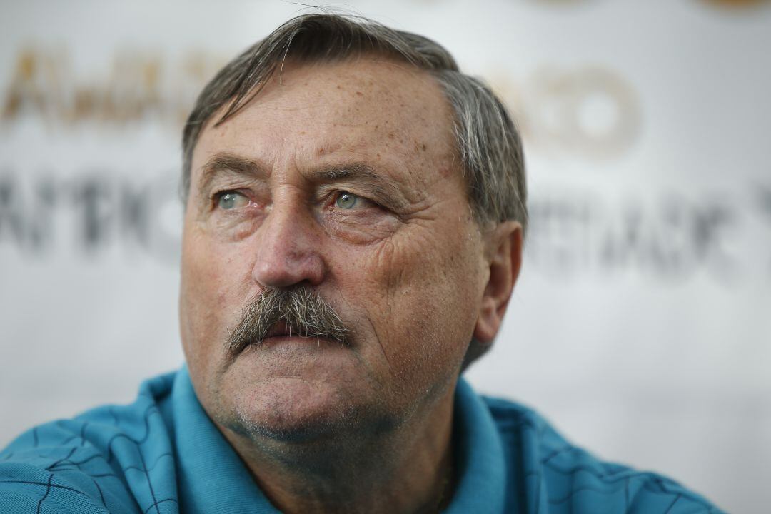 Panenka en rueda de prensa durante la Golden Foot Award 2014. 