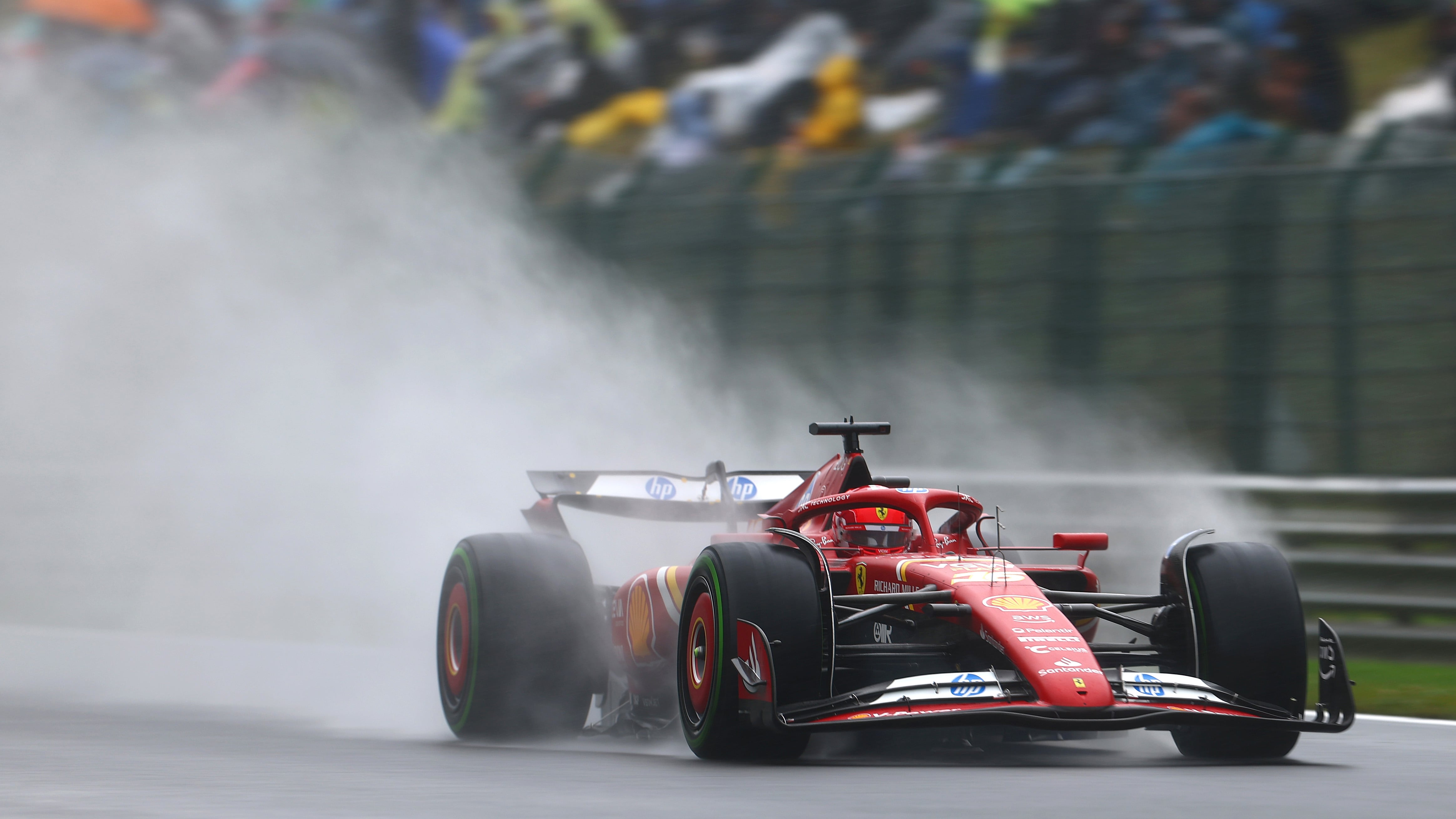 Charles Leclerc durante la clasificación del Gran Premio de Bélgica