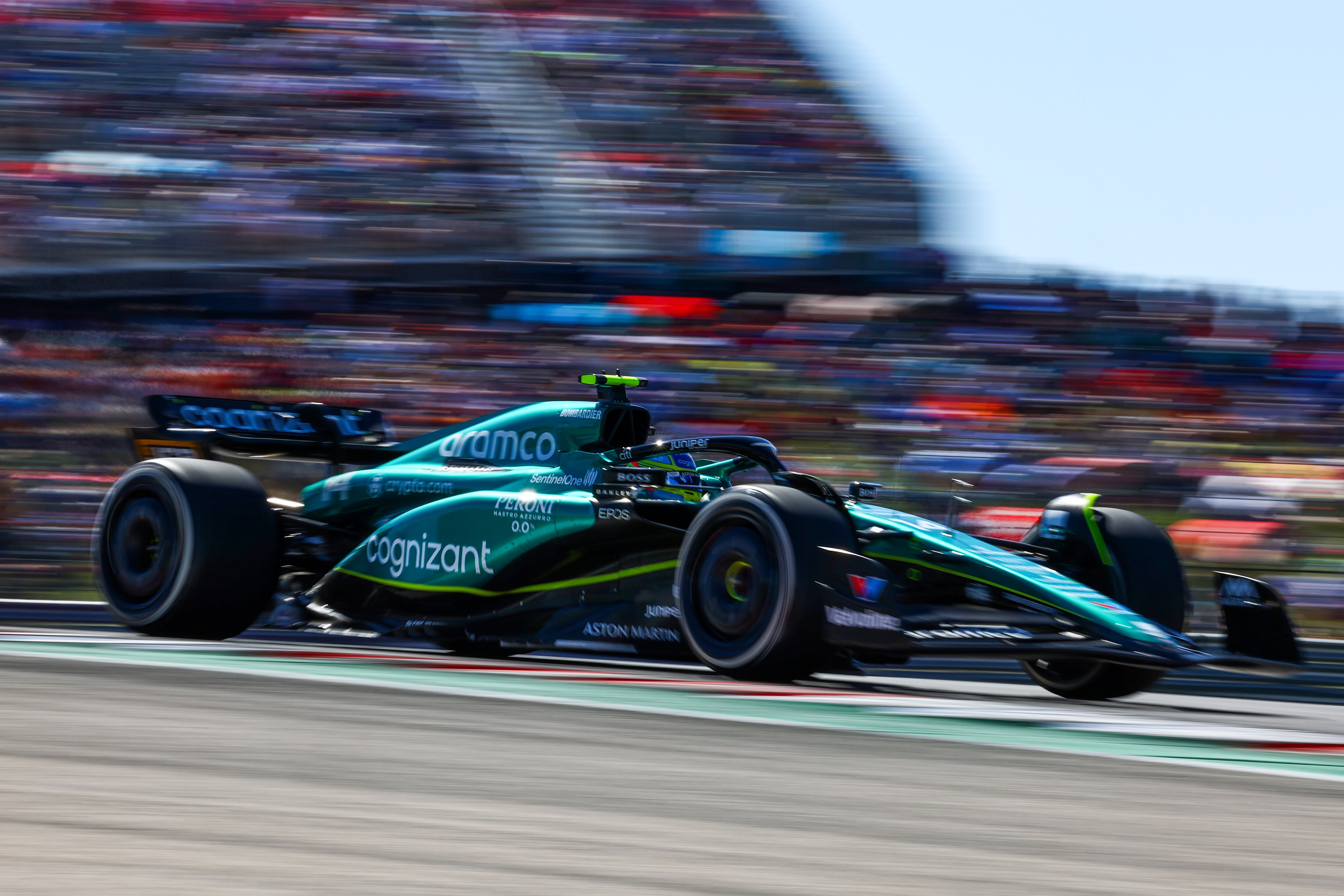 Fernando Alonso en el Gp de Estados Unidos F1 hoy. (Photo by Mark Thompson/Getty Images)