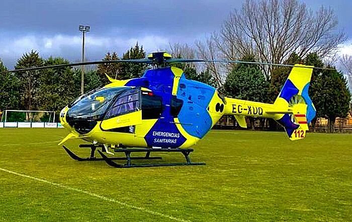 La personas herida fue evacuada en helicóptero al Hospital Universitario de Burgos