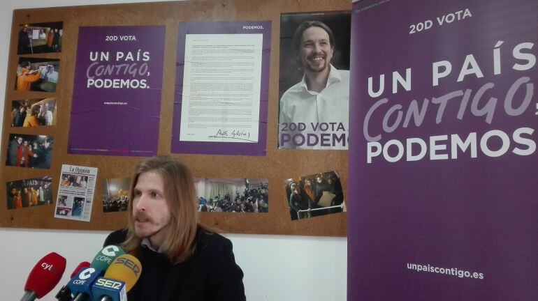El secretario de Podemos en Castilla y León, Pablo Fernández
