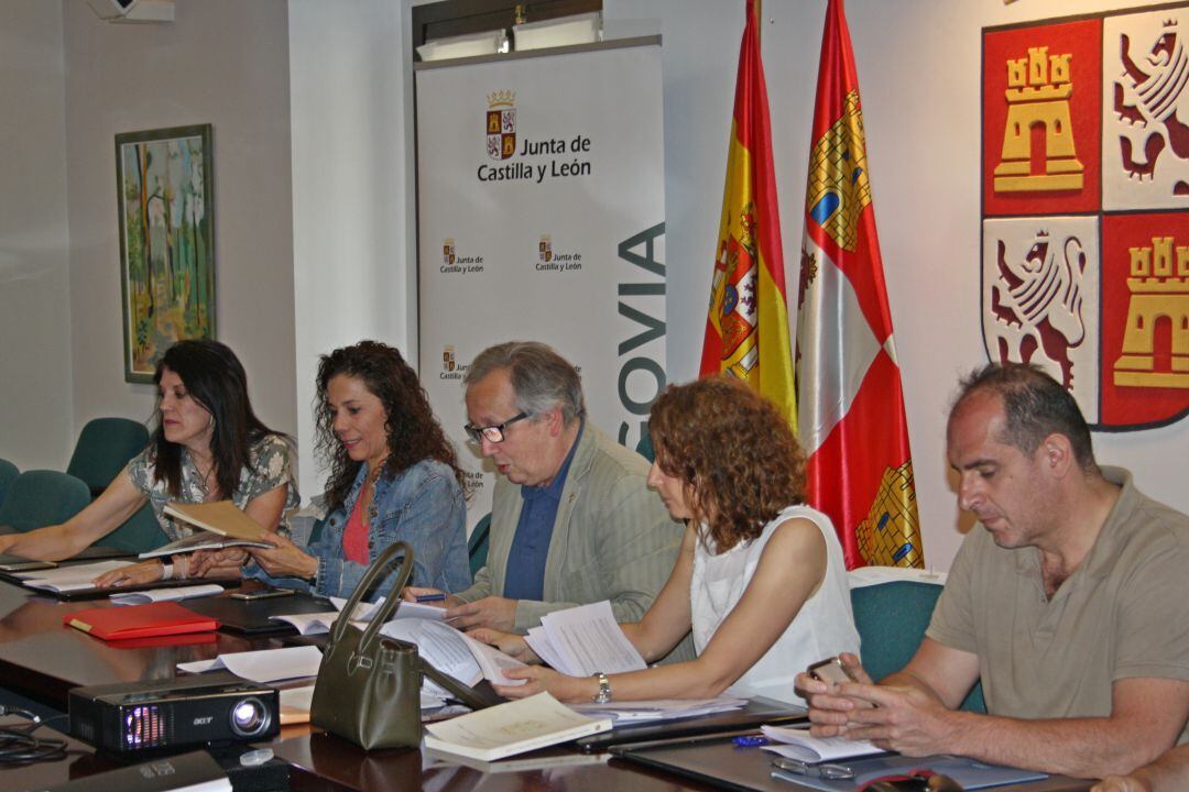 Imagen de la reunión de la Comisión de patrimonio bajo la presidencia del delegado territorial Javier López Escobar (c)