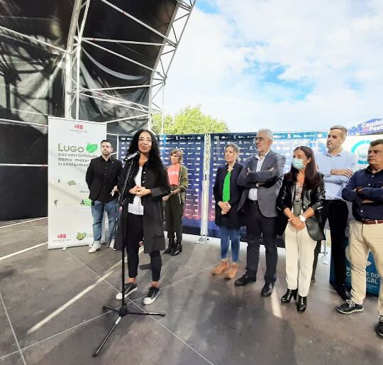 Ana Abelleira, concejala de cohesión social en el concello de Lugo. Durante la presentación ante los medios de la cuarta edición del Caudal Fest