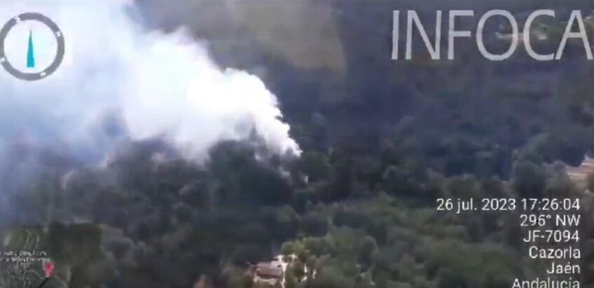 Incendio forestal en Cazorla