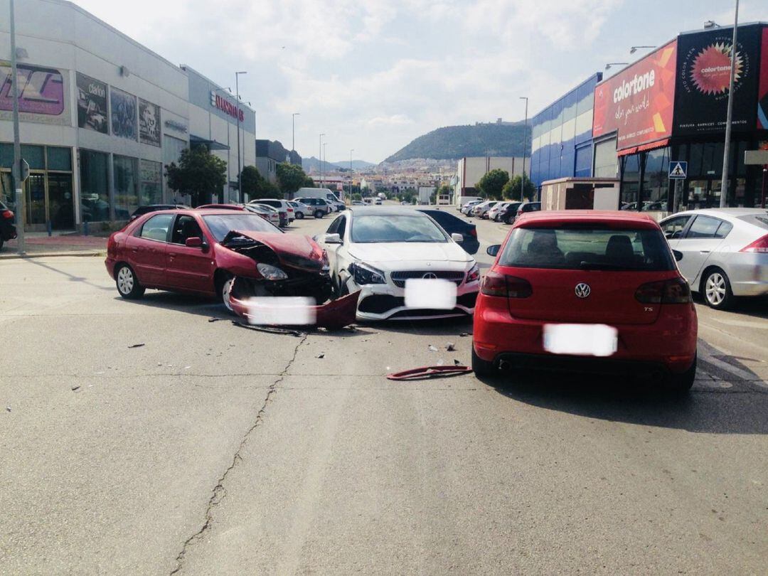 Accidente sucedido en el Polígono de los Olivares de Jaén