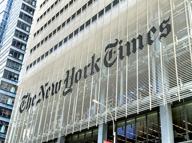 Edificio de 'The New York Times' en la Octava Avenida, Manhattan, Nueva York