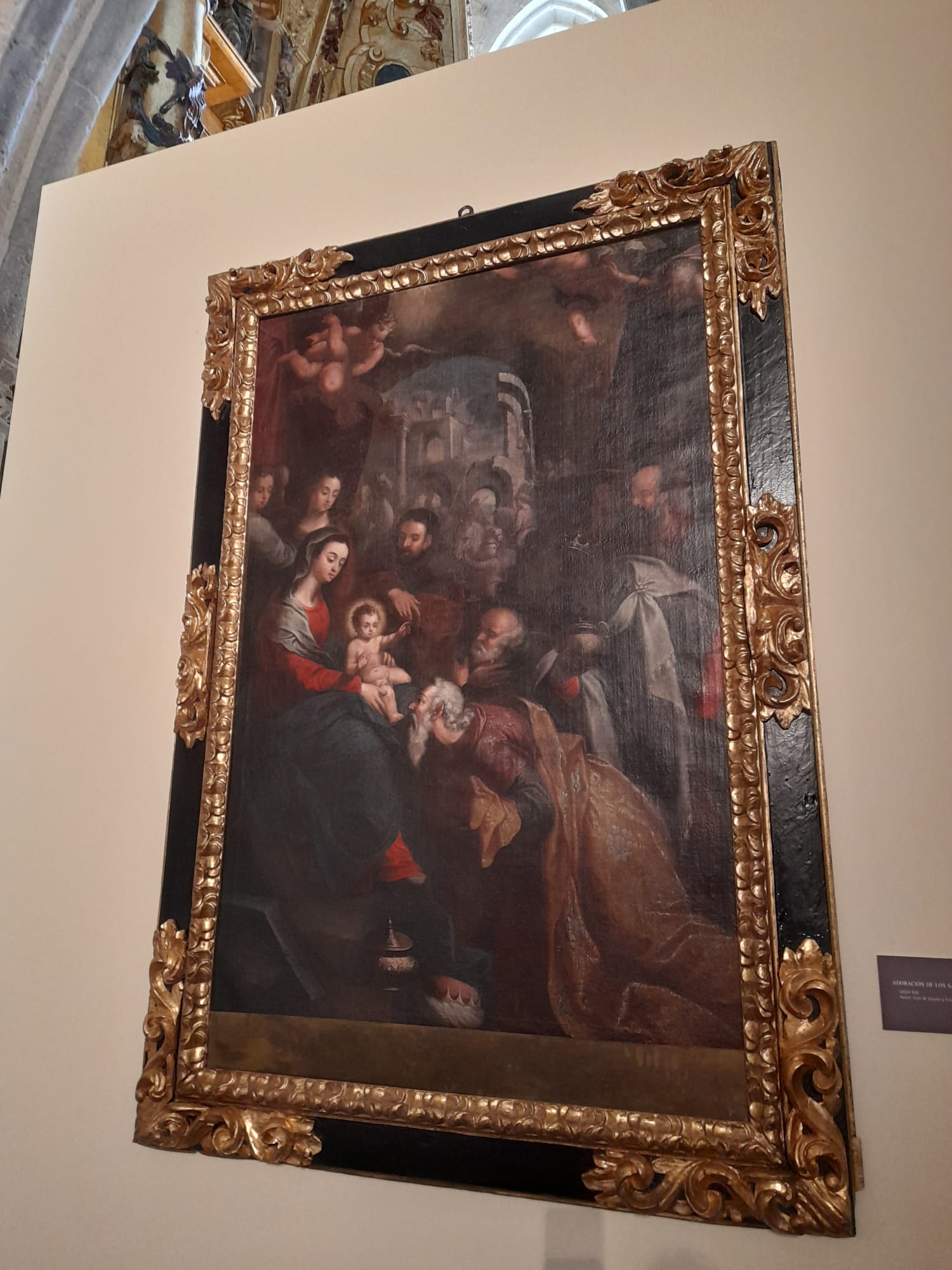 El cuadro de la Adoración de los Santos Reyes se conserva en el Museo Sacro de San Juan Bautista