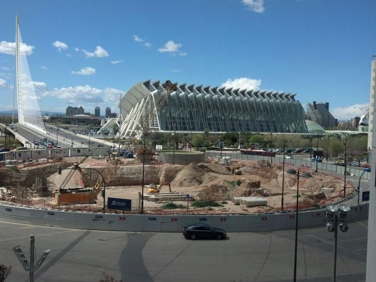 Vista aérea de las obras de la subestación eléctrica de Alameda