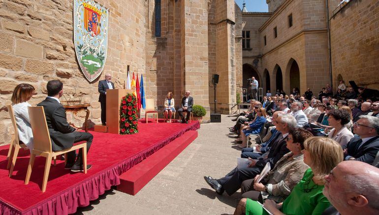 Entrega del premio en el Palacio de Olite en 2016