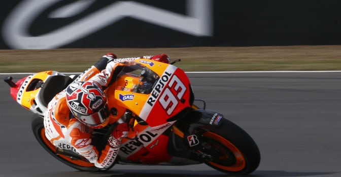 Marc Márquez rueda en Silverstone