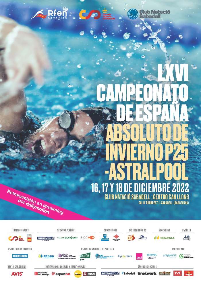 Málaga representada en el Campeonado de España de natación en Sabadell