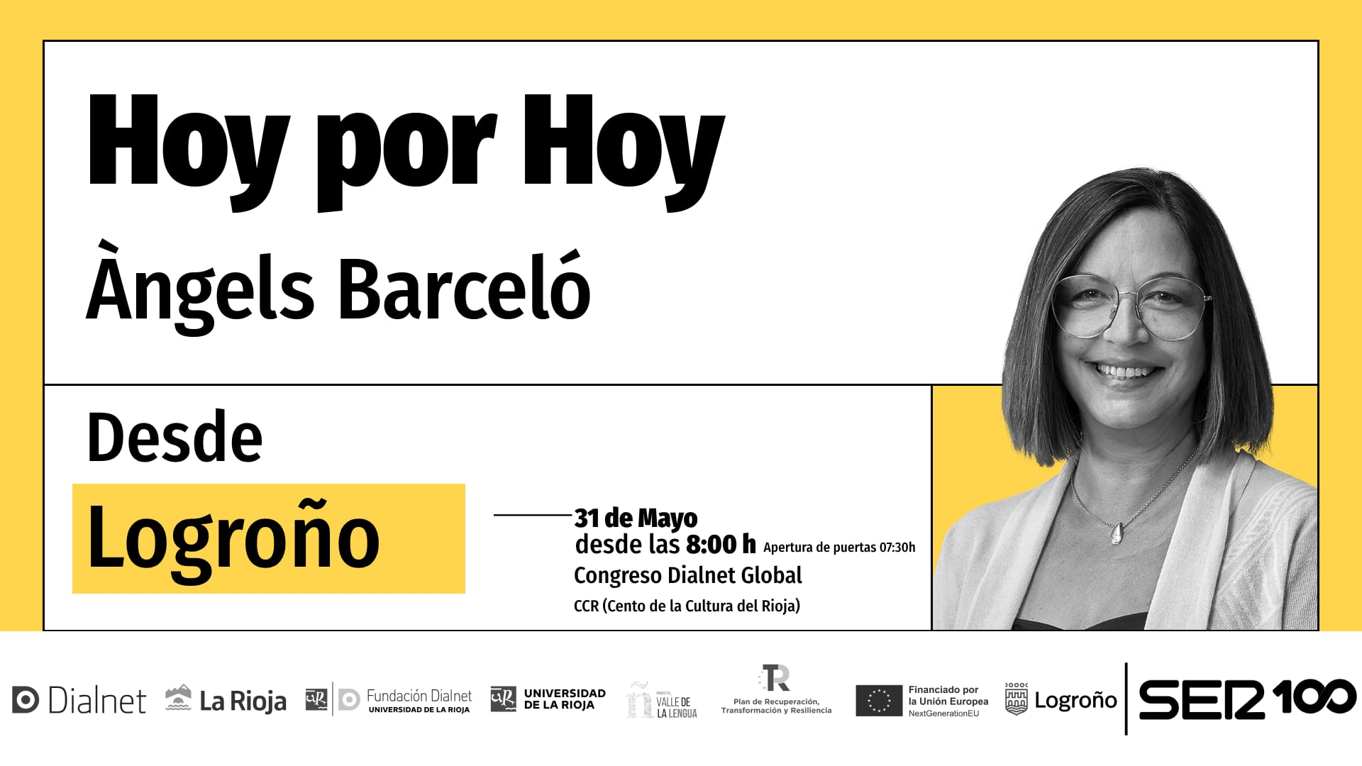 Àngels Barceló estará el 31 de mayo en Logroño / Cadena SER