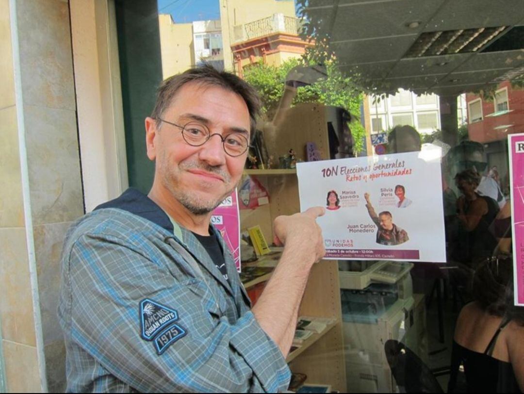 Juan Carlos Monedero en la sede de La Morada en Castelló