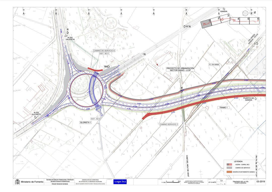 Nuevos viales entorno al acceso sur al Puerto de Gandia. 