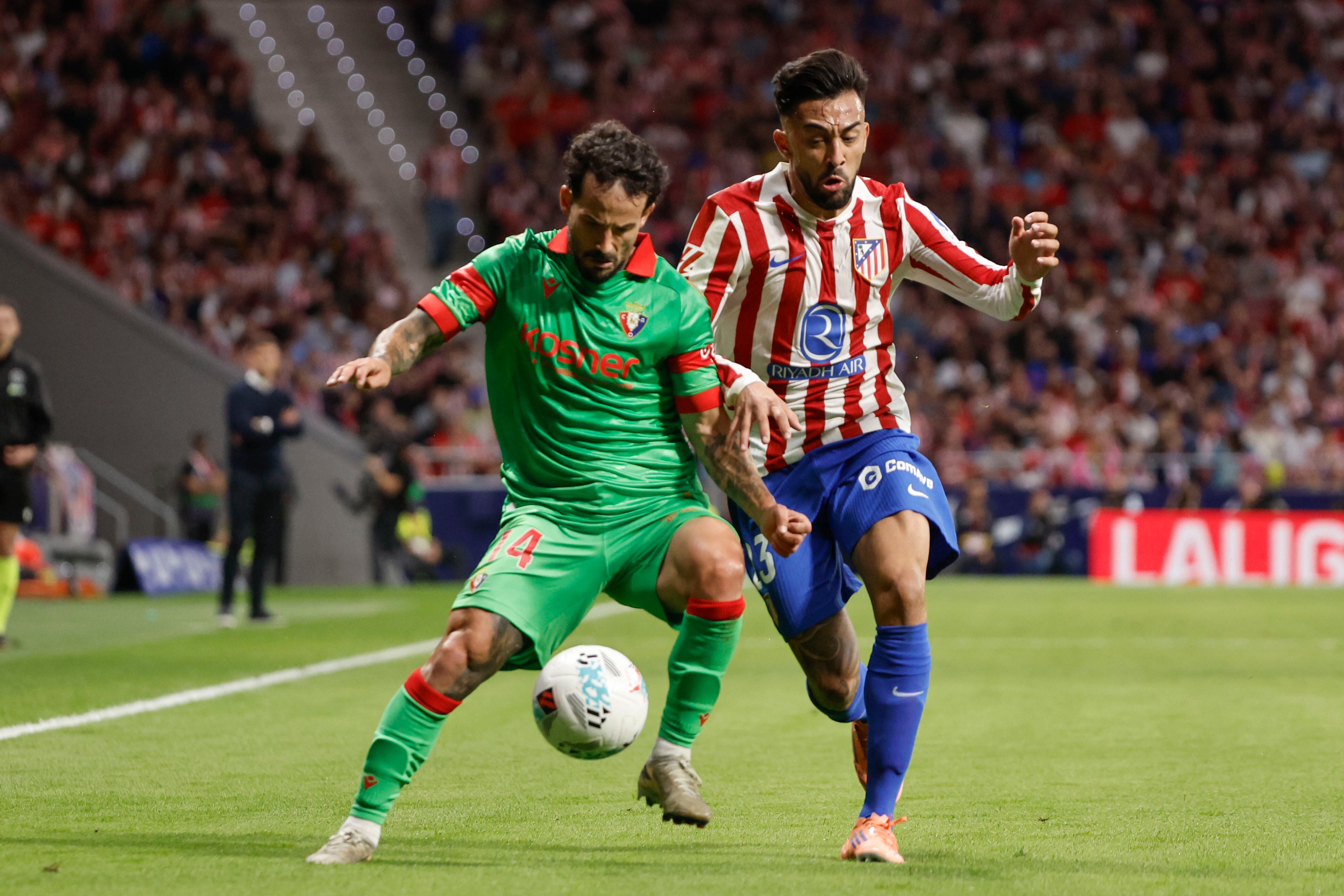  Nico González, durante el encuentro contra el Osasuna