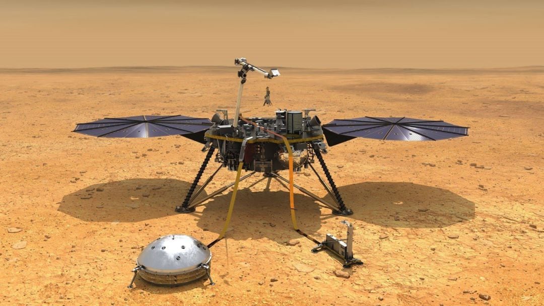 La nave espacial InSight de la NASA llega a Marte este lunes. 
 