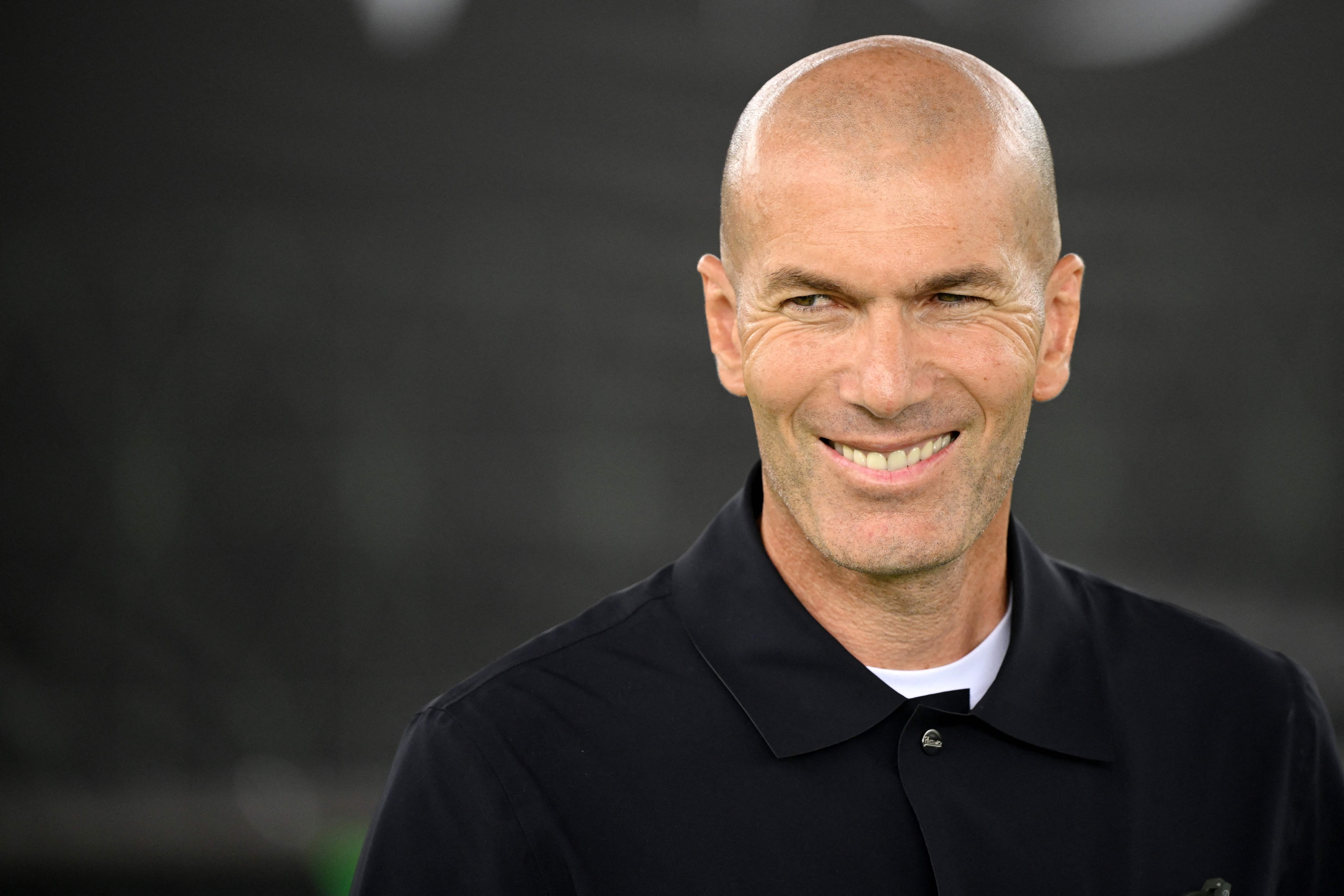 Zinedine Zidane durante una promoción de EA Sports. (Photo by Nicolas TUCAT / AFP) (Photo by NICOLAS TUCAT/AFP via Getty Images)