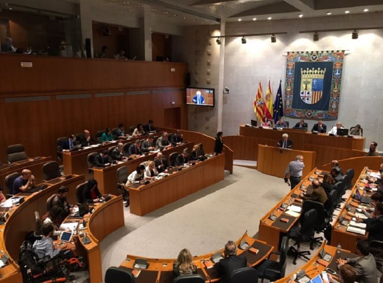 Fernando García Vicente durante su comparencia en las Cortes de Aragón