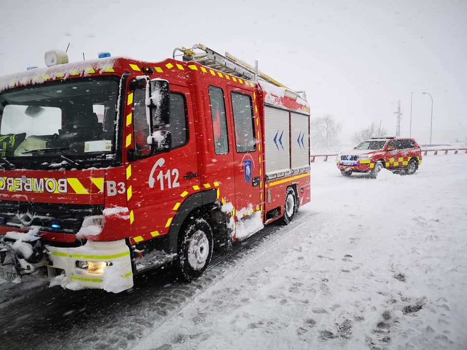 Los bomberos de Fuenlabrada multiplicaron sus intervenciones en enero de 2021 por la borrasca Filomena