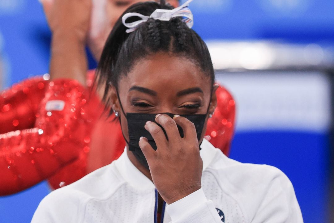 Simone Biles, en un momento de la competición