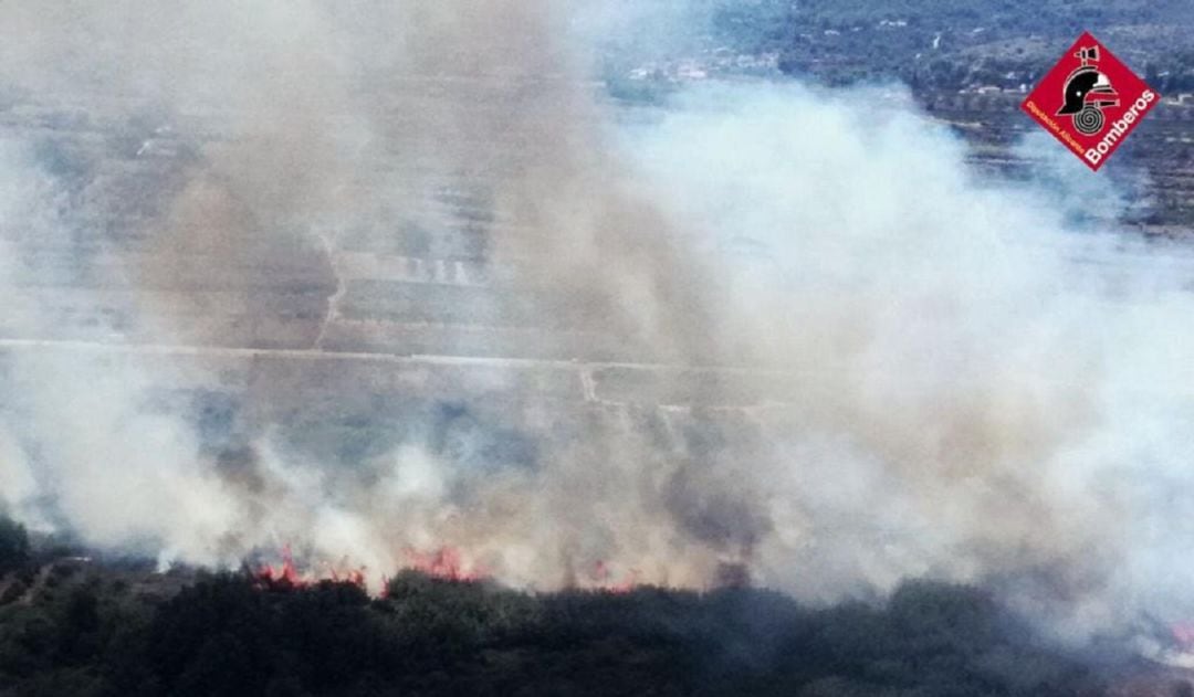 Incendio de Gata de Gorgos, del martes 18 de agosto.