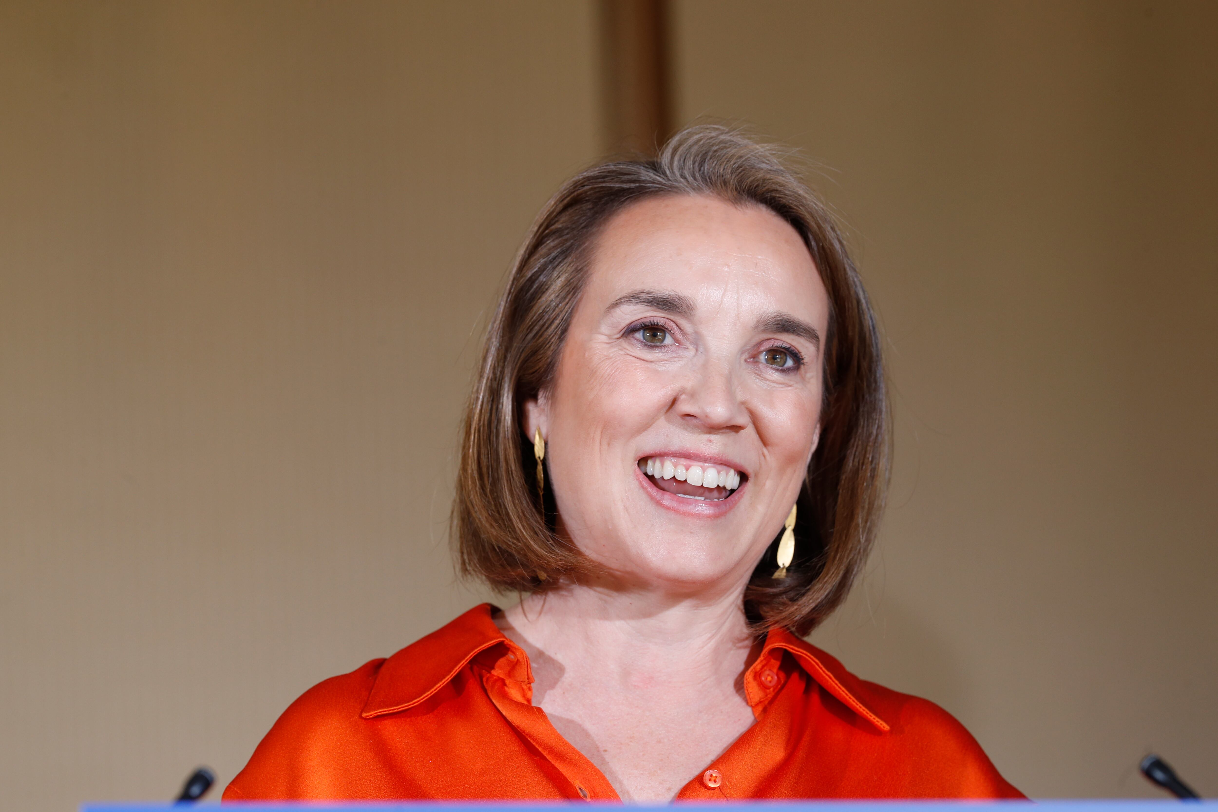 GRAFCAV7054. LAGUARDIA (ÁLAVA), 13/04/2023.- La secretaria general del PP, Cuca Gamarra visita en Elda. EFE/David Aguilar