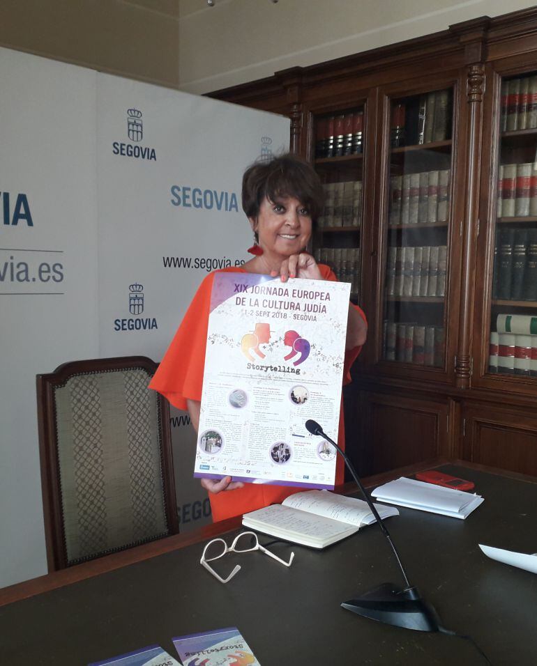 Claudia de Santos, Concejala de Turismo, en la presentación de la programación con motivo de la XIX Jornada Europea de Cultura Judía