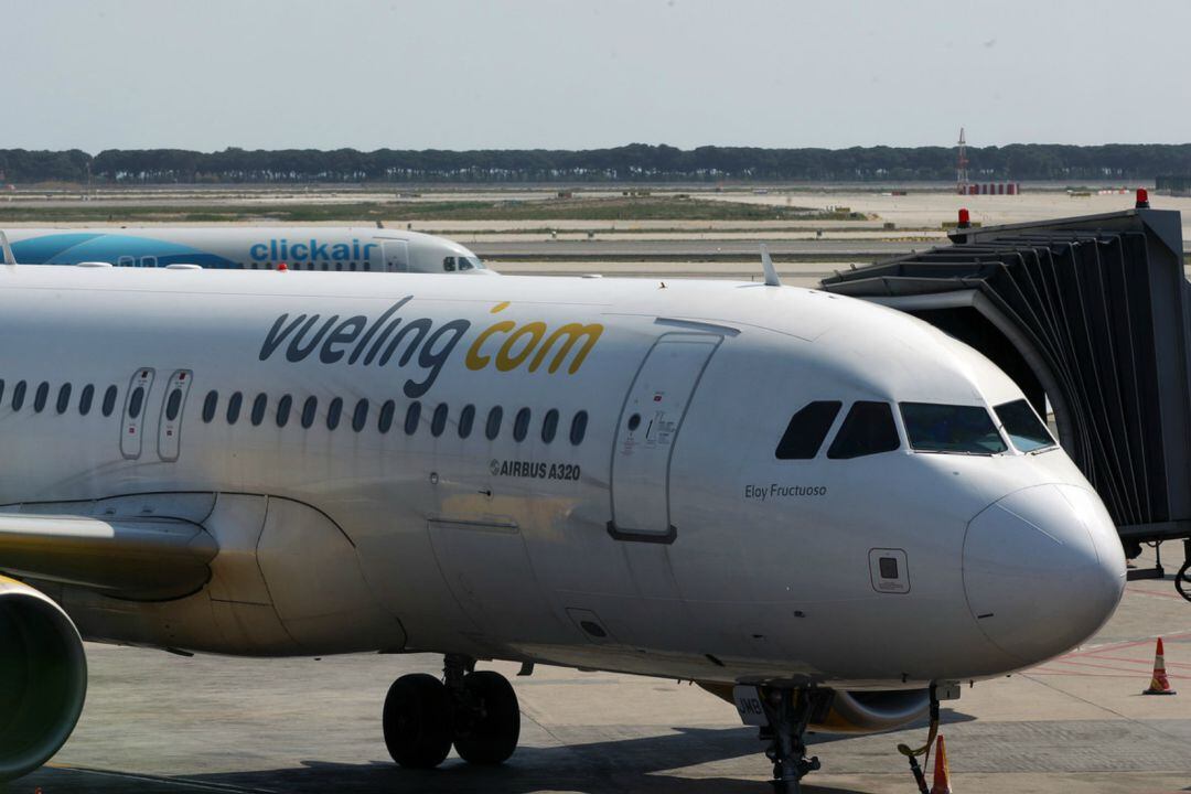 Uno de los aviones de la compañia Vueling