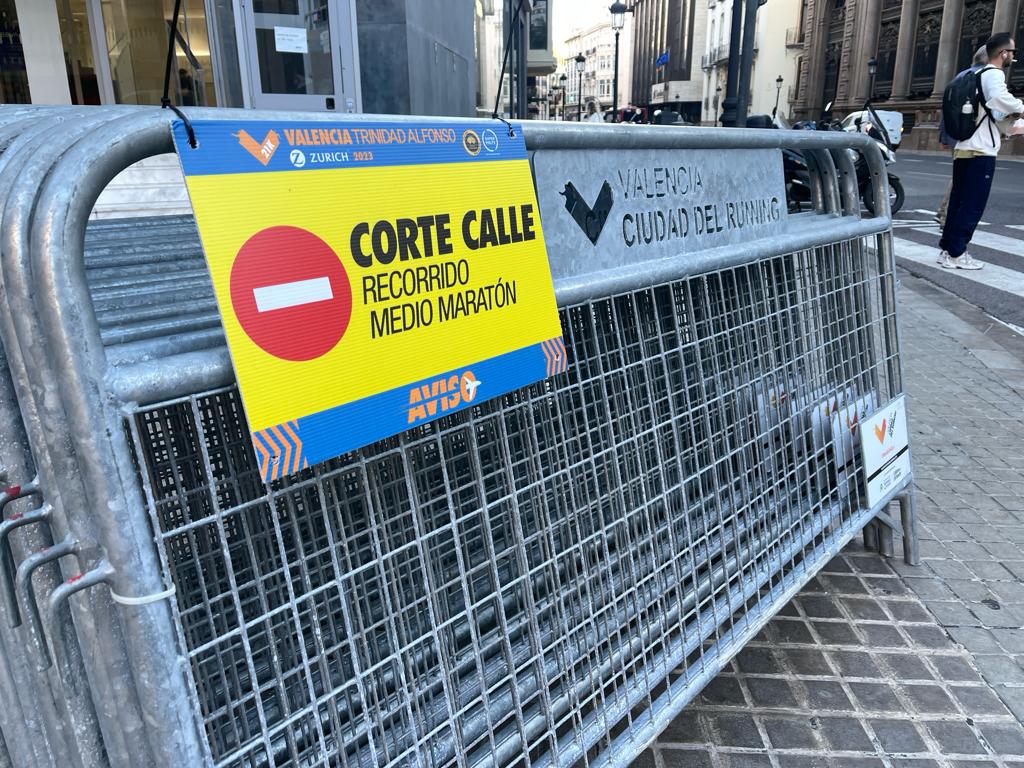 Cortes de calles en valència por el Medio Maratón