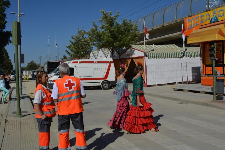 Puesto de Cruz Roja en la Feria del Caballo de Jerez