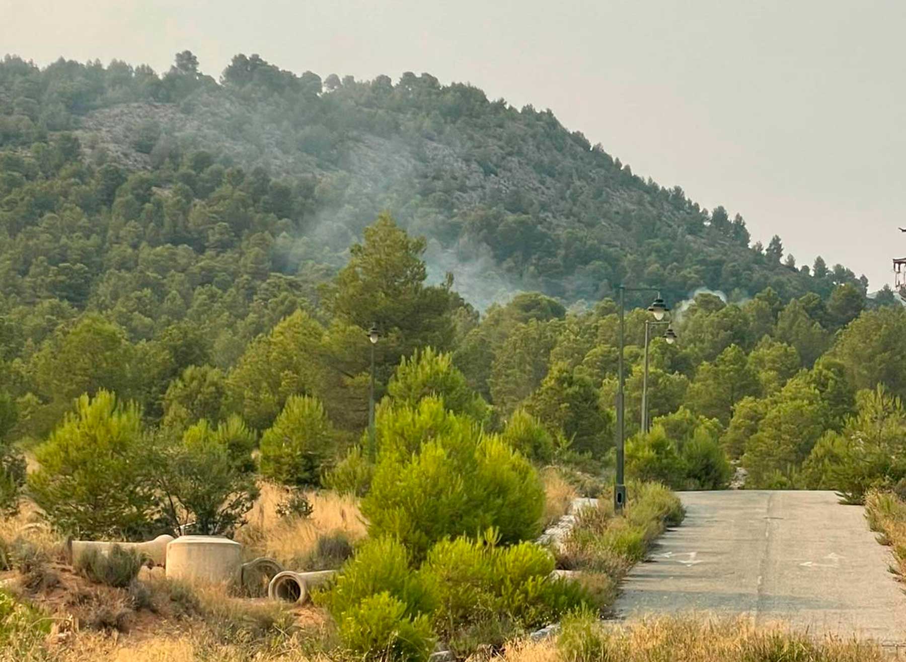 Imagen del humo que se podía ver en la zona de Serelles