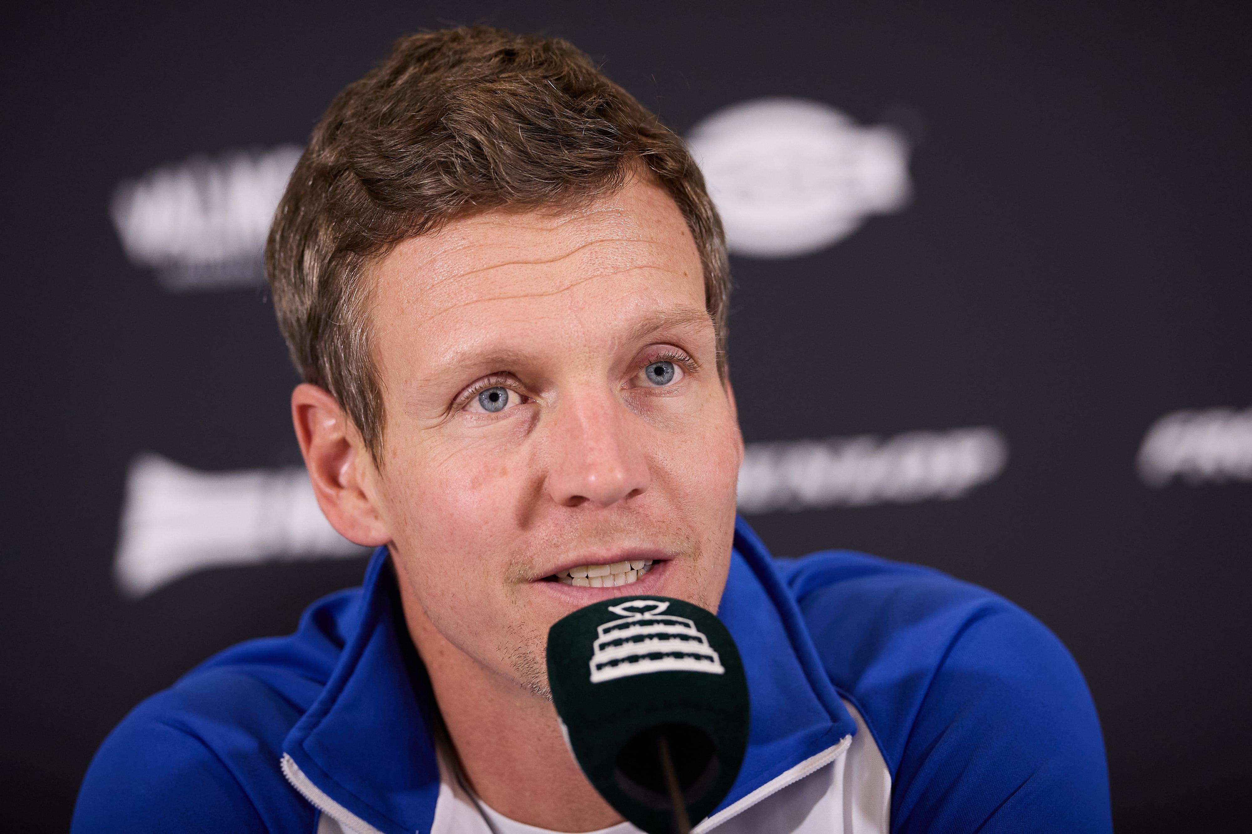 Tomas Berdych, capitán del equipo de República Checa, en rueda de prensa en la Copa Davis