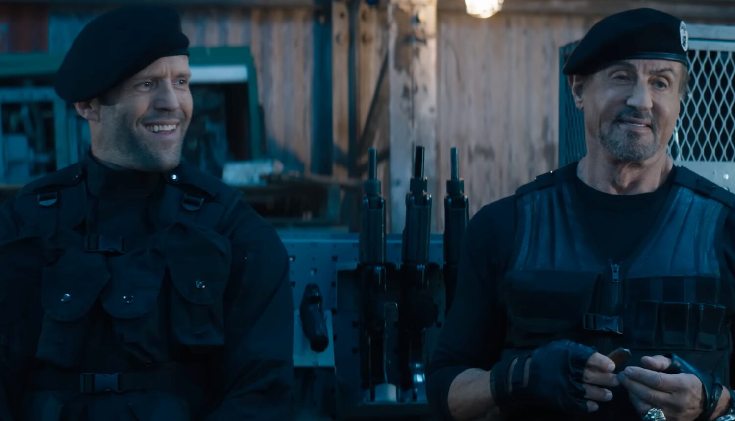 Jason Statham y Sylvester Stallone en la película.