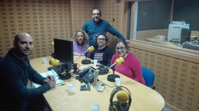 Antonio Alcántara, Reme Cortés, Javier Segura, Amparo Palma y Anabel Vizcaíno