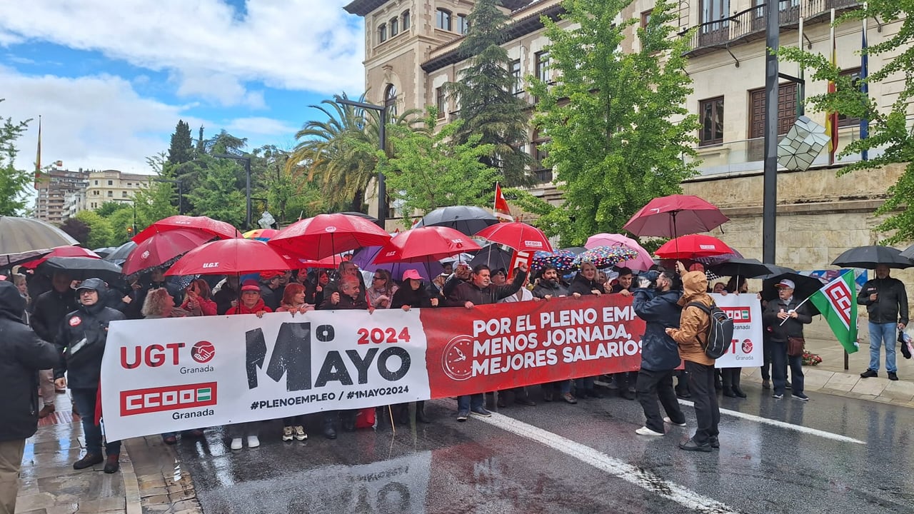 Manifestación del Primero de Mayo en Granada