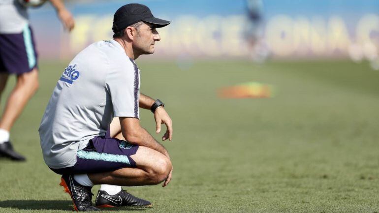 Valverde, durante un entrenamiento