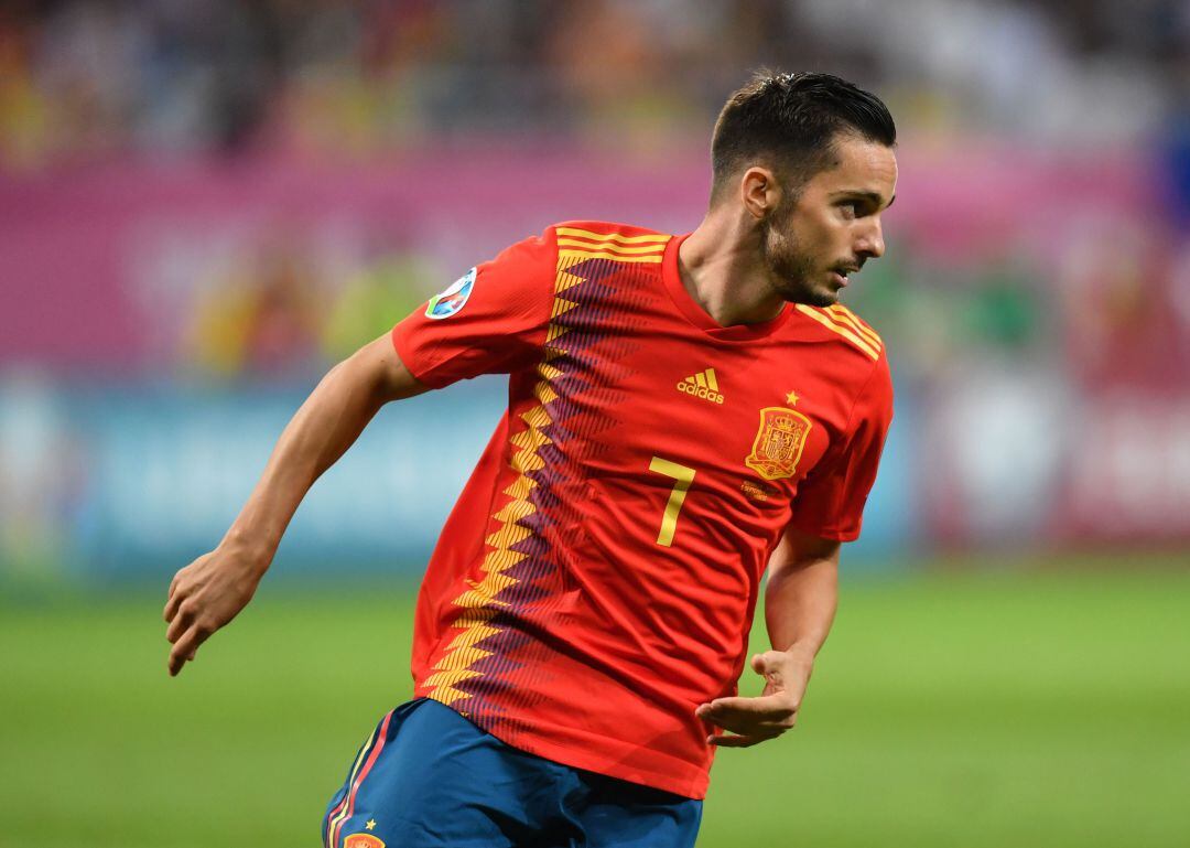 Pablo Sarabia, en su debut con la selección española