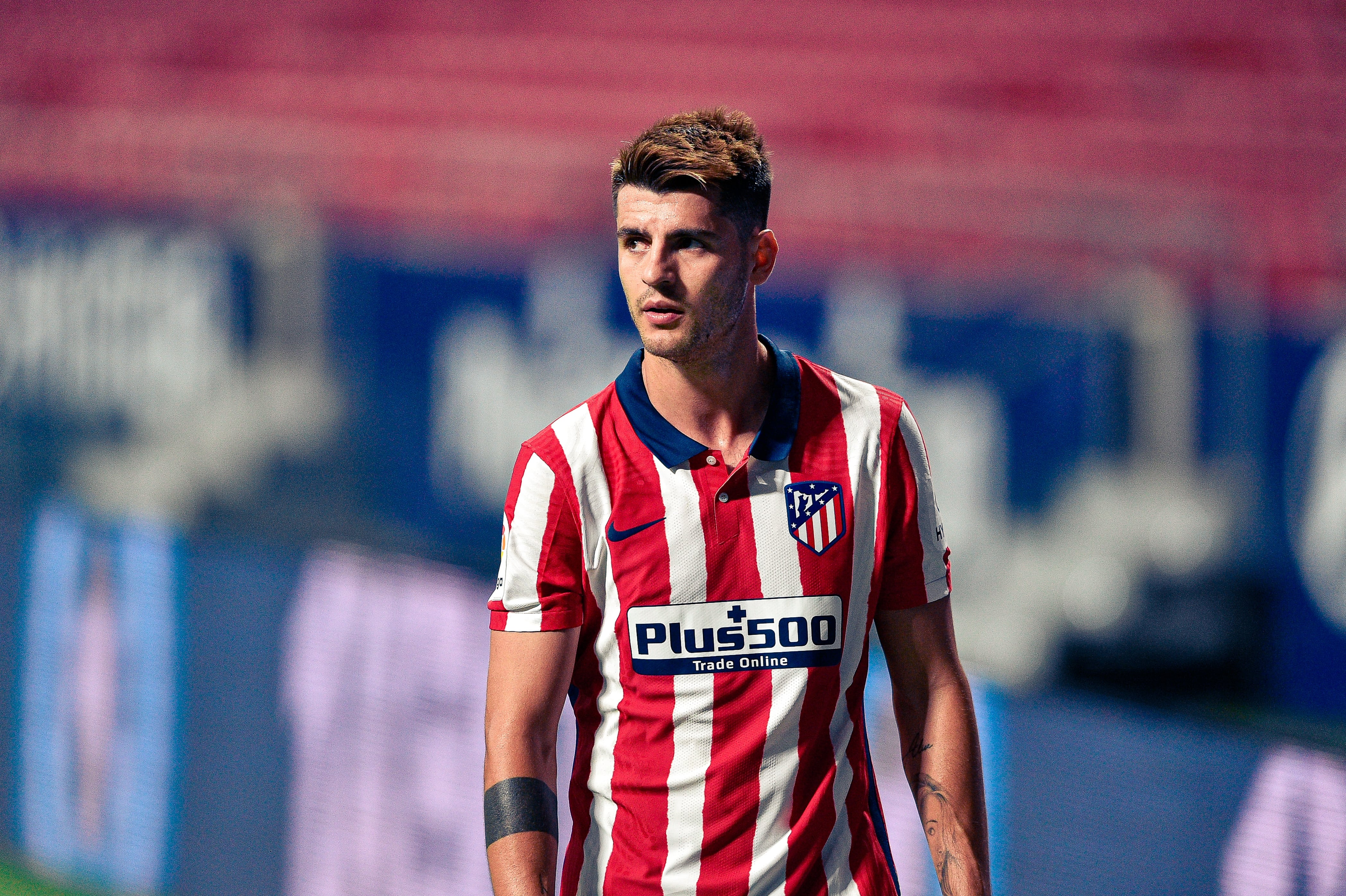 Alvaro Morata, durante un partido con el Atlético de Madrid.