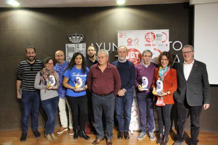 Los premiados en el Memorial Manuel Martín Leal