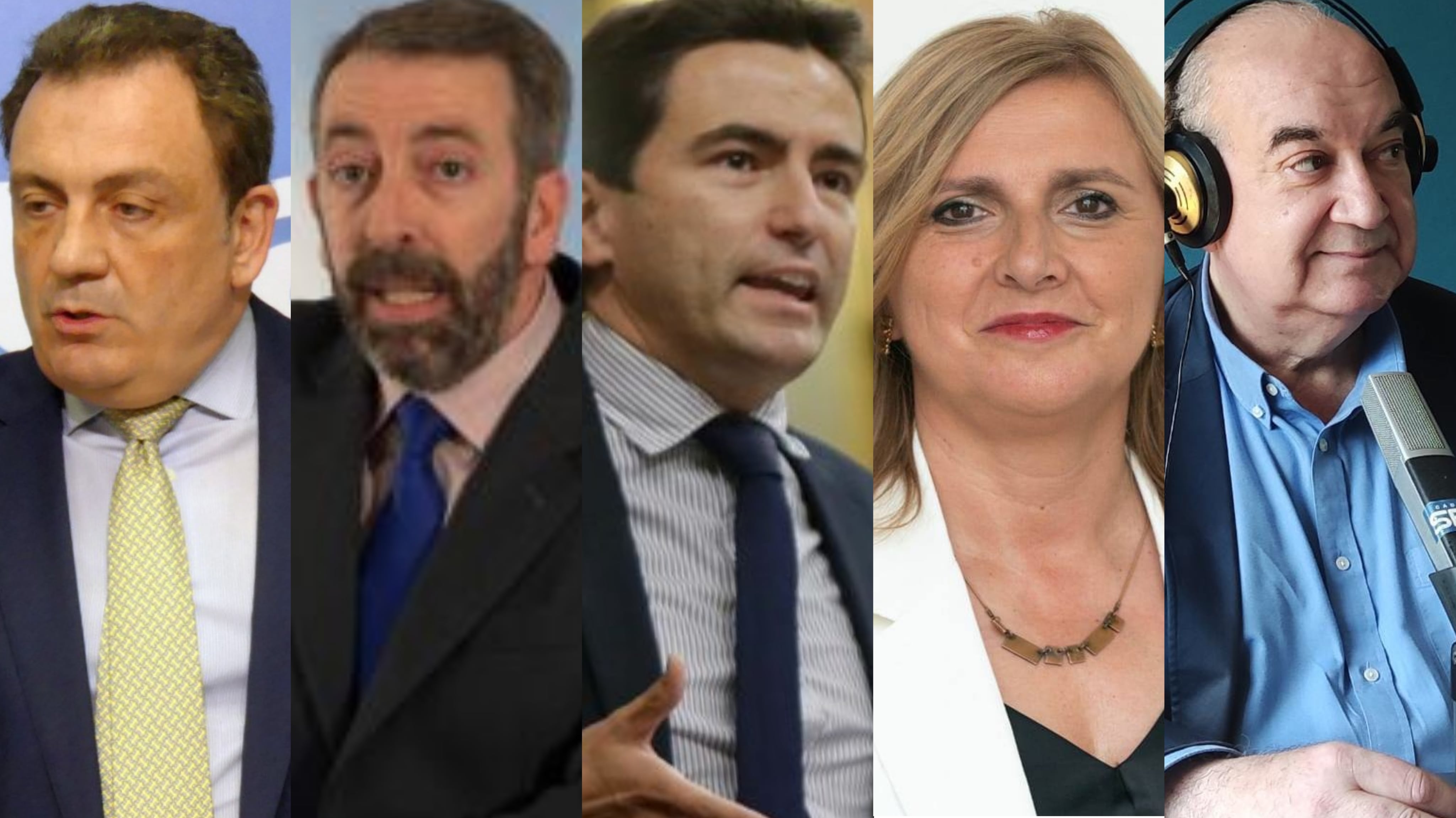 Los cinco diputados electos por Cantabria: Félix de las Cuevas, Javier Noriega, Pedro Casares, Noelia Cobo y Emilio del Valle.