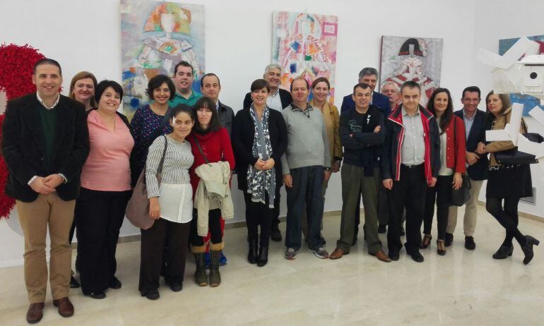 Maite Fernández, alcaldesa de Puertollano, preside la inauguración de la exposición ValorArte en esta localidad