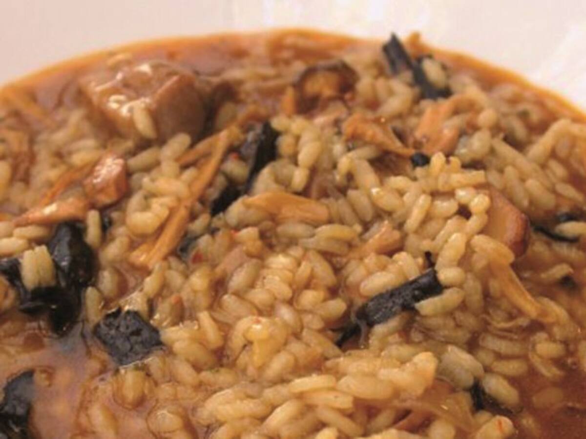 Arroz meloso de boletus y foie