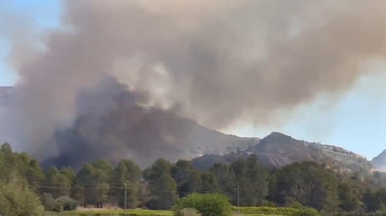 Incendio en Barxeta (Xàtiva, Valencia) en una imagen de archivo.