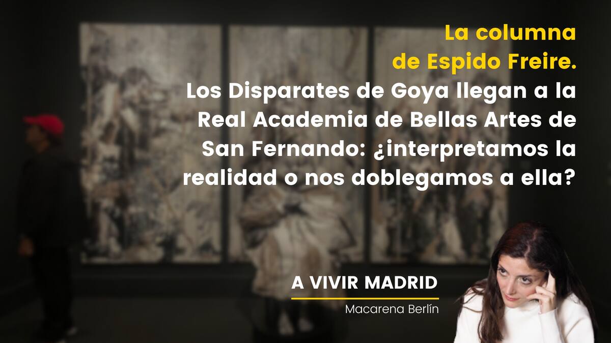 La columna de Espido Freire. Los Disparates de Goya llegan a la Real Academia de Bellas Artes de San Fernando: ¿interpretamos la realidad o nos doblegamos a ella?