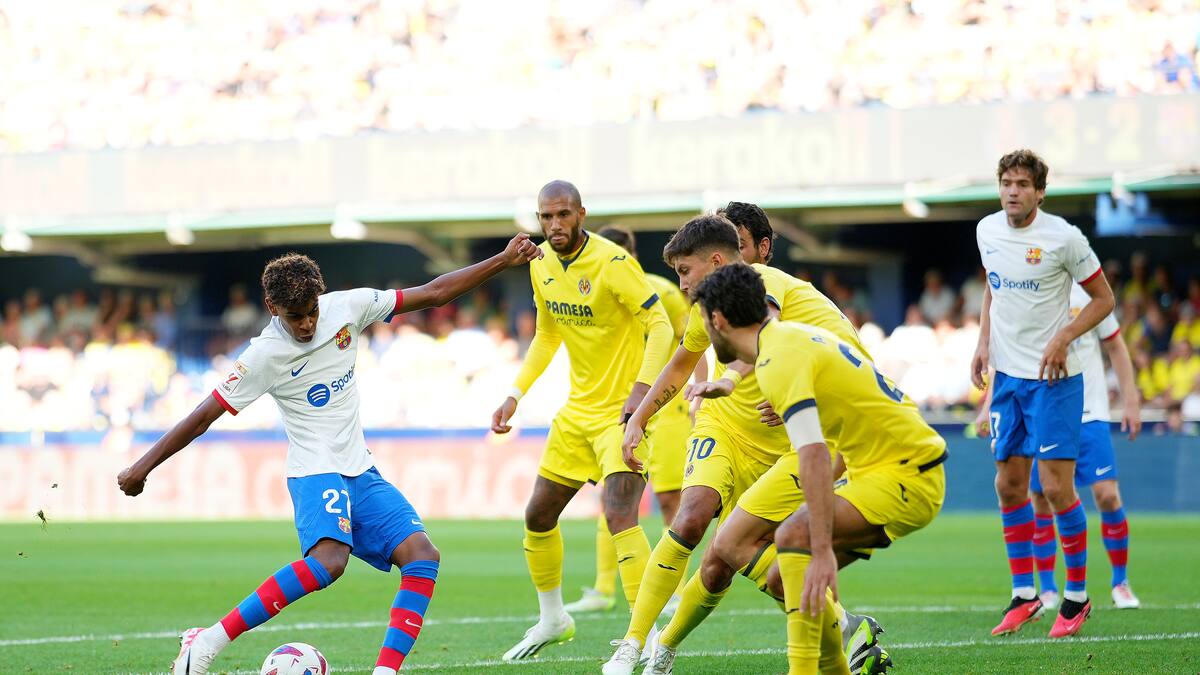 El Barça vence en la Cerámica con festival de goles y exhibición de Lamine Yamal